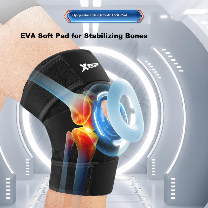 XTEP Knee Brace for Sports, Meniscus, Patella, Running, Cycling, Hiking, Badminton, Arthritis, Specialized Knee Support, One Pair