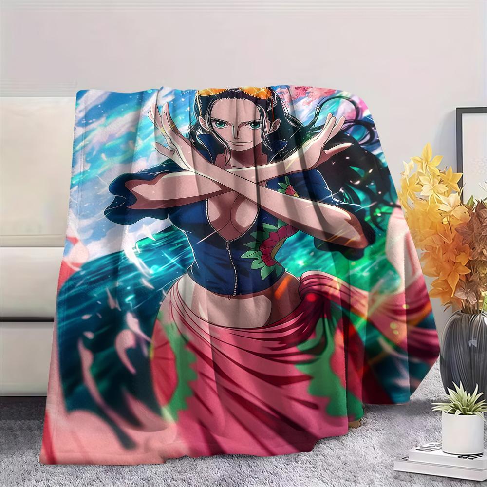 1PC Boa Hancock Patterned Flannel Blanket Suitable For All Seasons For Home Decor Warmth And Comfort Gifts Holiday Present