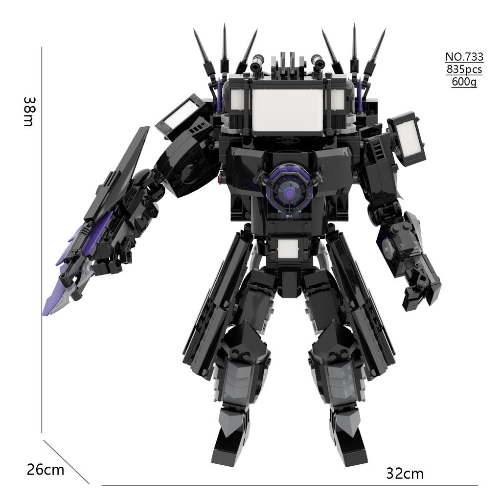 НОВЫЙ MOC Скибиди Туалет Строительный ТВ-человек Титан Модель ТВ-женщина Строительные Блоки для Детей Рождественский Подарок на День Рождения
