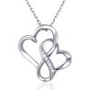 Necklace, Loving Mother And Child Double Heart Mother'S Day, High-End Heart Pendant Women'S Necklace