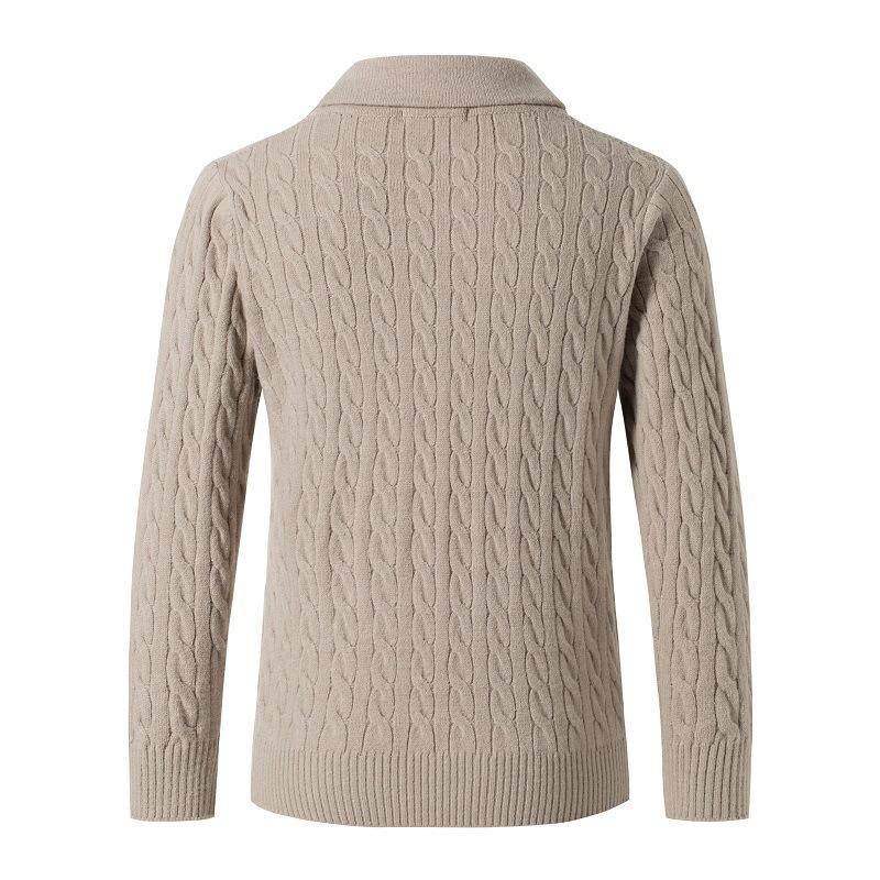 Autumn/Winter 2024 Men's Sweater Casual Single-Breasted Sweater With Lapel Men's Cardigan