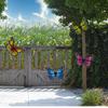 Butterfly Striped Fine Metal Wall Decoration Toy For Garden Home Gift Decor