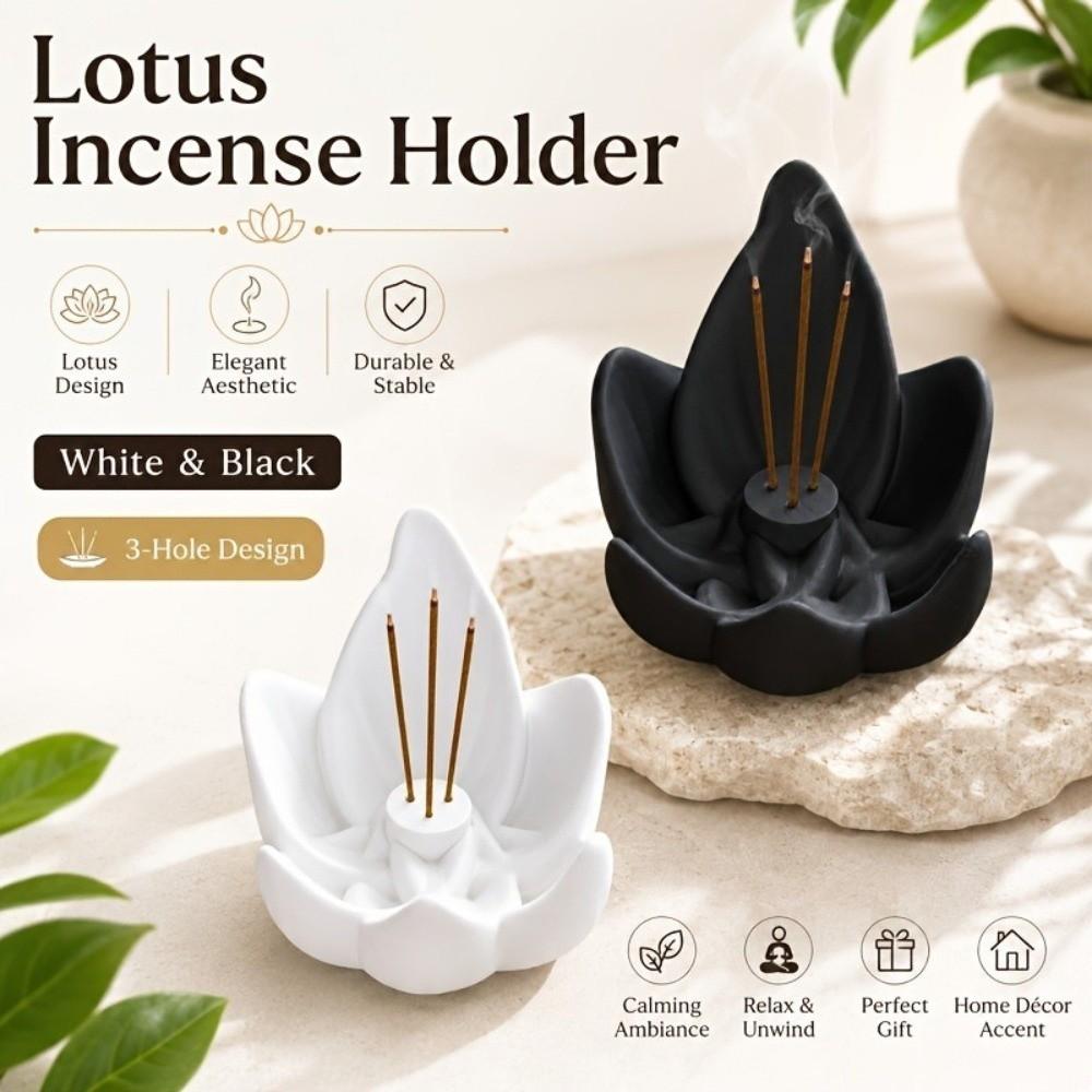 3D Printing Lotus Incense Burner 3 Hole Lotus Incense Stick Incense Stick Burner Purify Air