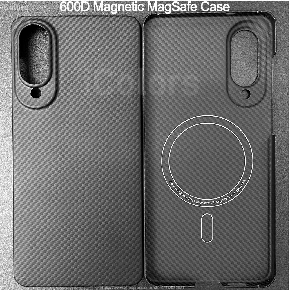 MagSafe Case for Samsung Galaxy S25 Edge Carbon Fiber Aramid Fiber Case Magnetic Cover Ultra-Thin Lightweight Silm Anti-Scratch
