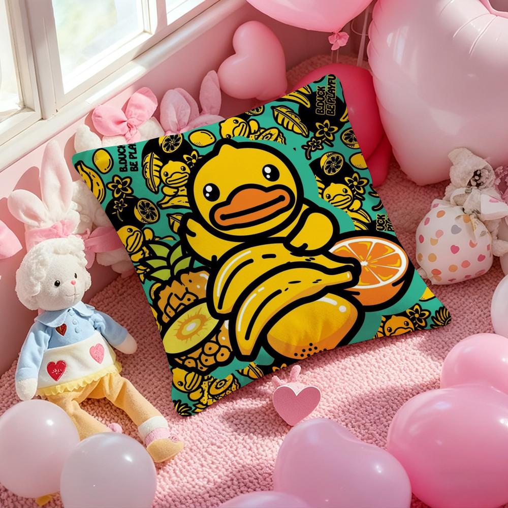 Fashion design BBDDuckKK Pillow Case Soft Plush Fabric DoubleSided Printed Cushion Cover Warm Winter Sofa Pillow Case