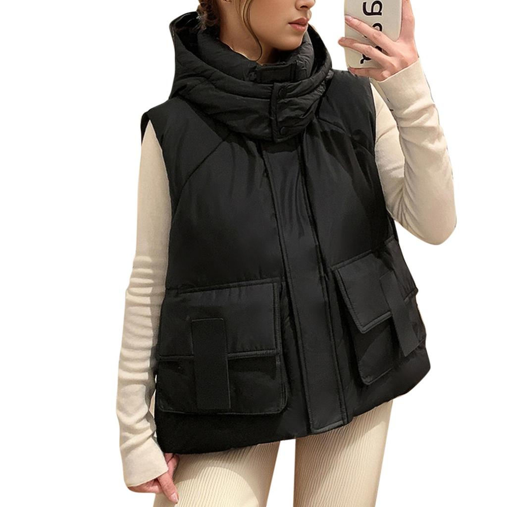 Womens Vests Fall Fashion Jackets Puffy Outfits Trendy Sleeveless Coats Outerwear Winter Clothes