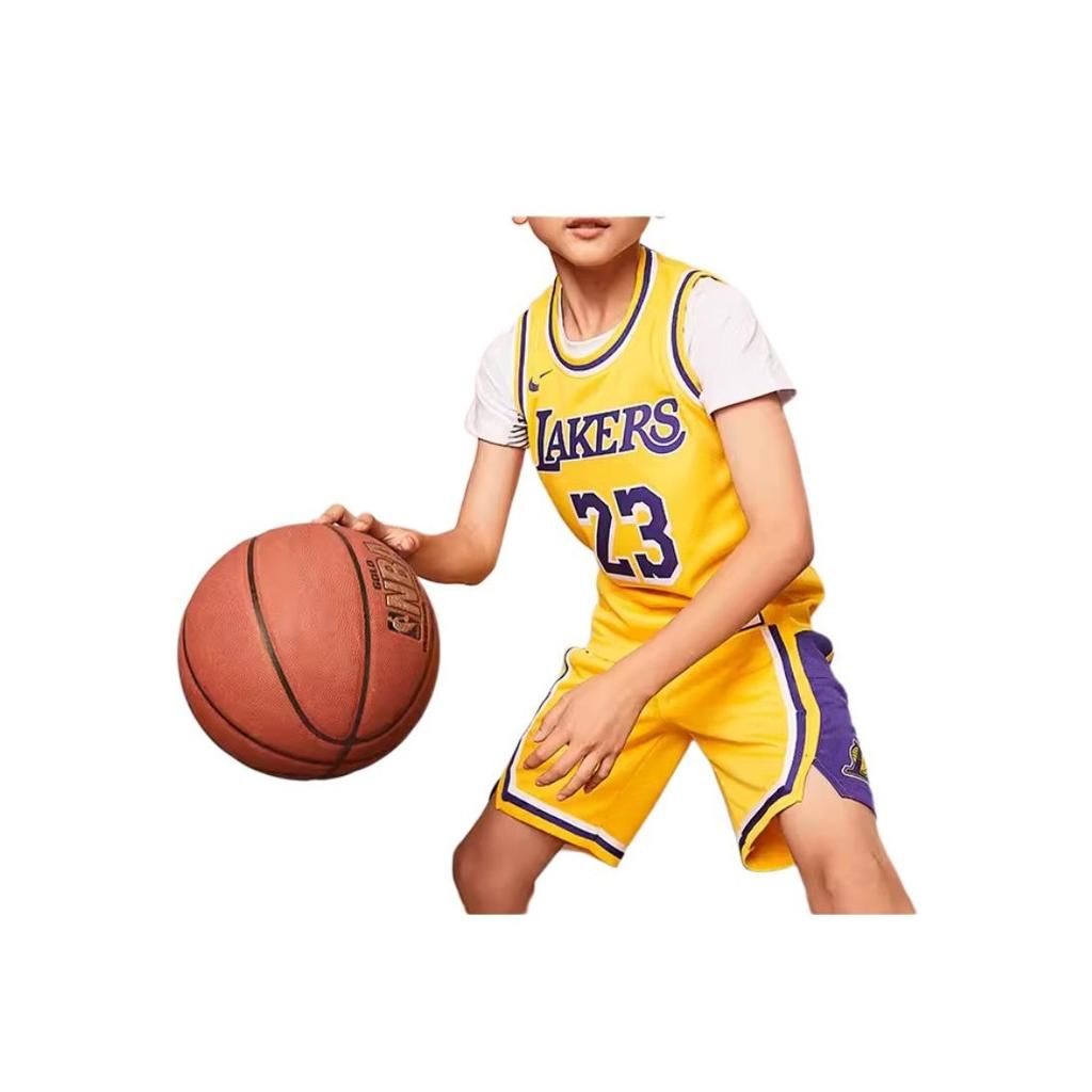 Nike Детская баскетбольная майка Quick-Dry Sports Tank Los Angeles Lakers желтая детская майка AA4326-728