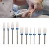 10pcs Ceramic Ceramic Nail Drill Bit Set  Nail Surface Polishing And Shaping