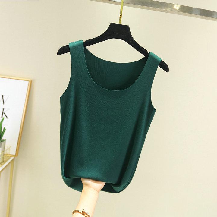 Женская бесшовная майка из модала - Весенне-летняя безрукавная базовая майка с круглым вырезом и универсальная верхняя одежда