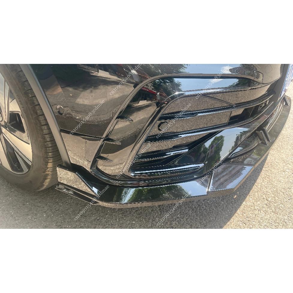 Для VW Tiguan MK2 R Line Facelift 2020 2021 2022 2023 Автомобильный Передний Бампер Разделитель Губа Спойлер Глянцевый Черный Диффузор Канард Комплект Обвеса