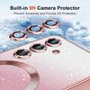 Coque pour Samsung Galaxy S26, Protection à Paillettes Silicone avec Cercle Magnétique - Rose