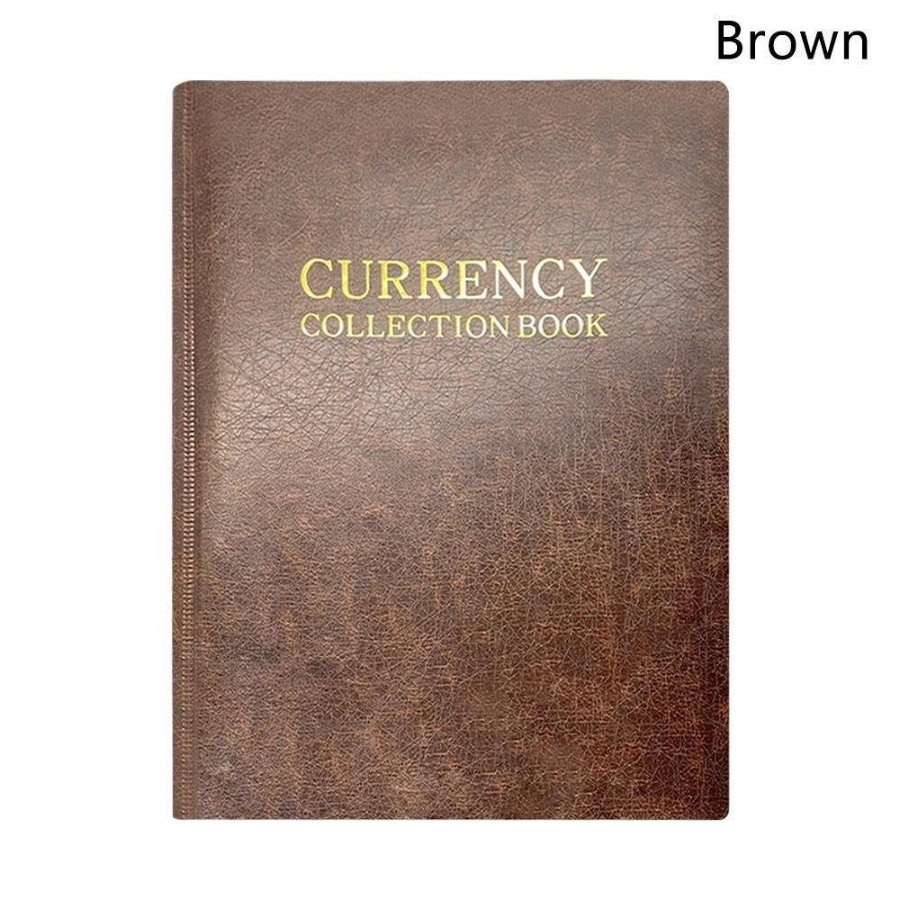 Альбом для коллекции банкнот из листового материала, кожаный, с карманами для сбора денег