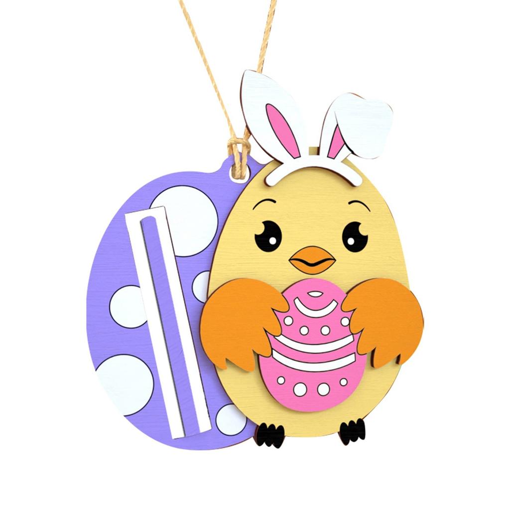 Easter Decoration, Hand Carved Cute Carrot Wallet Shaped Wooden Pendant 2D