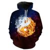 Новые крутые толстовки Water Fire Y2k с капюшоном с 3D-принтом Yin Yang Gossip для мужчин, женщин, детей, крутые толстовки, модные пуловеры для мальчиков и девочек