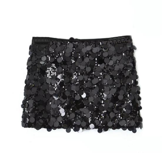 Женская юбка с пайетками, облегающая юбка с высокой талией, мягкая светоотражающая ультра короткая юбка выше колена, прочная строчка, сексуальная одежда для взрослых