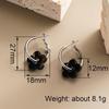 Xiaomi Huitan Gentle Black Flower Stainless Steel Drop Earrings for Women Delicate Party Fashion Accessories Hypoallergenic Jewelry
