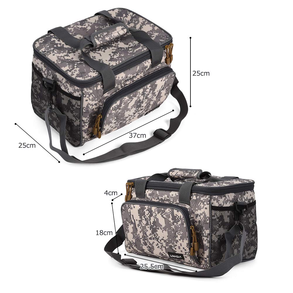 Сумка для рыбалки Lixada, Сумка для рыболовных снастей, Наплечная сумка, Большая вместимость, Многофункциональная, для рыбалки, активного отдыха, альпинизма и путешествий