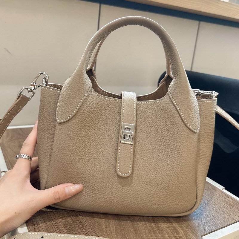 Womens Genuine Leather Bucket Bag Crossbody Shoulder Handbag Premium Daily Use