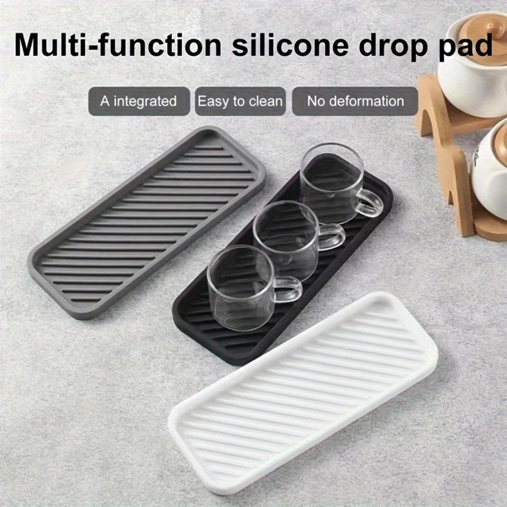 Non-Slip Silicone Drain Tray Simple Draining Pad Shower Soap Holder Sink Organizer Kitchen