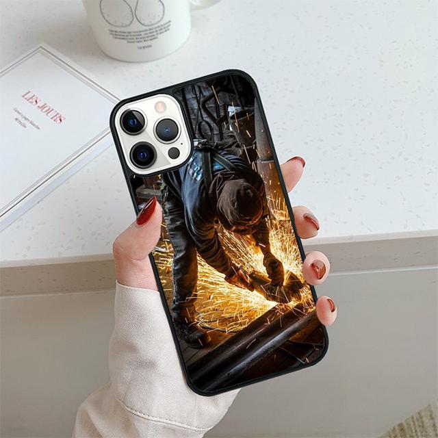 Welder Welding Hot Metal Worker Phone Case For iPhone 17 Air 13 12 14 15 16 Cover For Apple Pro Max 6S Plus