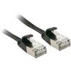 5m CAT 6a RJ-45 Patch Cable - LINDY - Black - Molded, Snagless, Flat