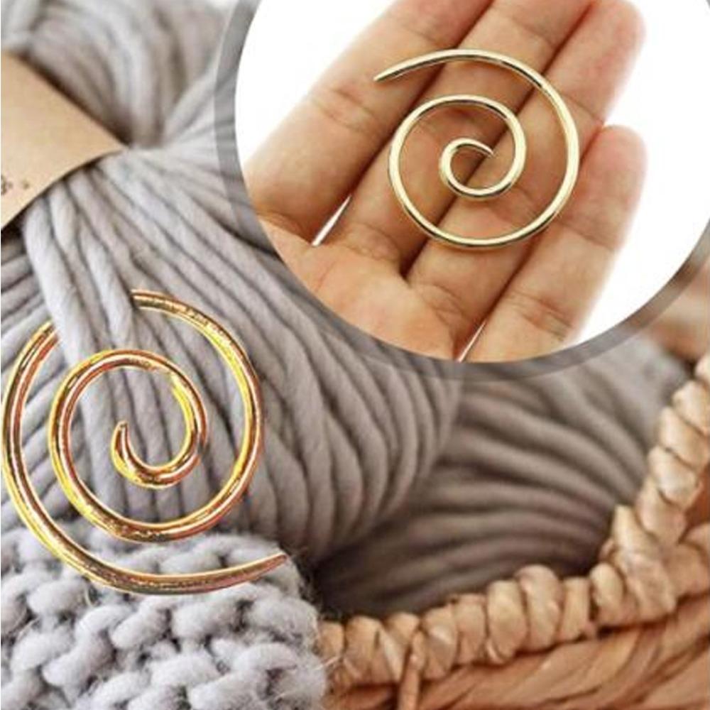 9pcs Storage Box Included Spiral Cable Knitting Needles Shawl Pins For Scarf Knitting