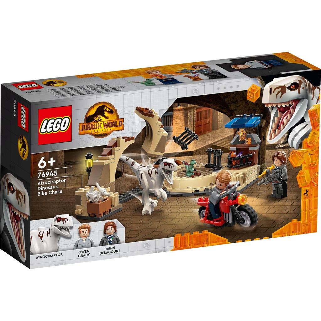 LEGO Jurassic World Atrochiraptor Bike Chase 76945 Игрушечный блок Настоящее транспортное средство Транспортное средство Динозавр Мультфильм Мальчики Девочки 6 лет и старше