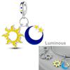 Fit Original Bracelet Copper Moon Series Charms Beads Inlaid Zirconium Luna Cat Dangle Pendants Diy Jewelry