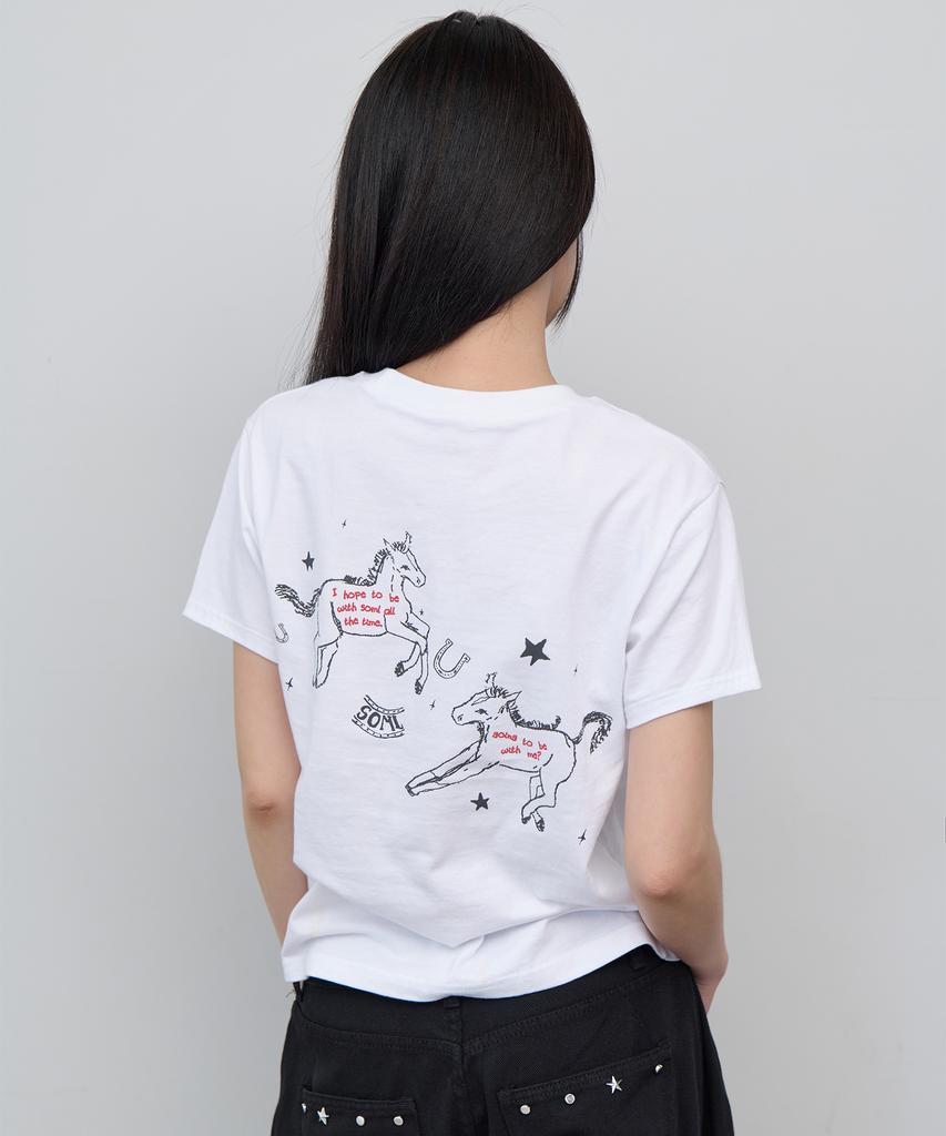 5OML Pony Short Sleeve White