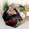 1pc Jujutsu Kaisen Satoru Gojo Inspired Automatic Opening Folding Umbrella with 8-Bone Iron Frame Portable for Fans, Travelers, Everyday Use, Festival