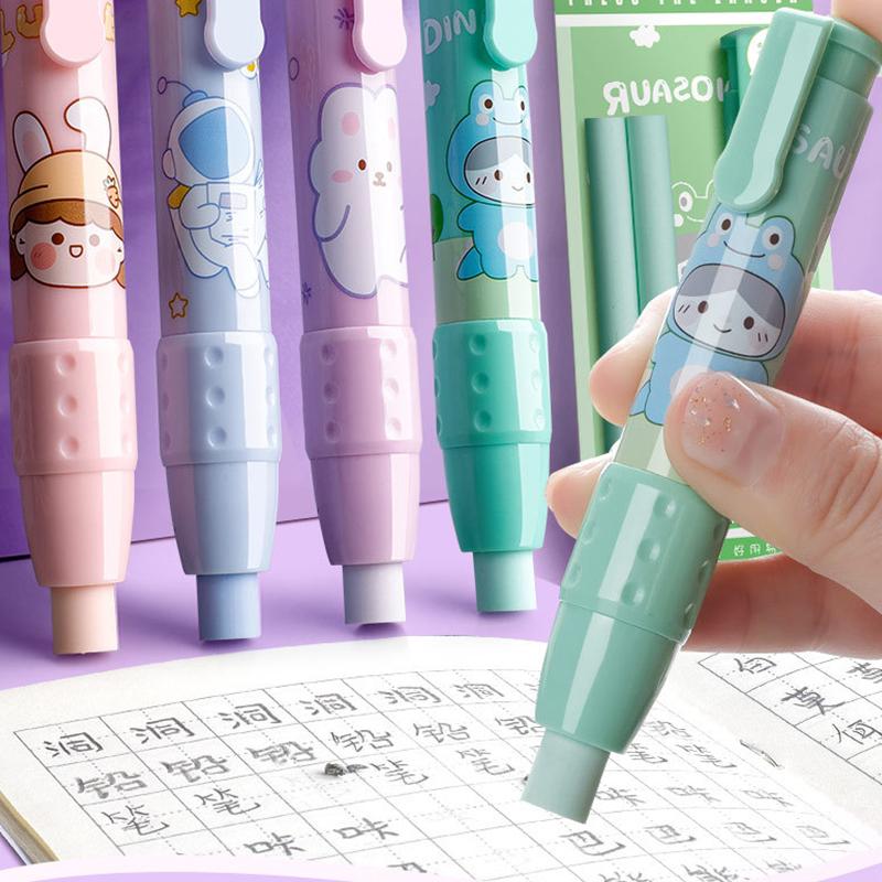 Ластики Выдвижной пресс Карандаш Резиновые корректирующие принадлежности Школьные канцелярские принадлежности