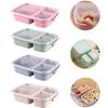 Wheat Straw Lunch Box Microwave Compartment Dinnerware Food Storage Container Lunch Box for Kids Healthy BPA Free Bento Boxes