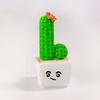 4Pcs/Set Mini Potted Cactus Ornament Cartoon Expression LOVE Shape Cactus Planter Pot Statue Figurine
