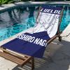 B-bLUE anime Towel Large  L-lOCK Quick-Drying Microfiber soft Beach Towel for Travel Fitness Sauna Bathing Camping