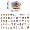 56PCS Vintage Lamp PET Sticky Sticker Aesthetic Tear Open DIY Colored Decoration Scrapbooking Sketchbook Supplies for Kids