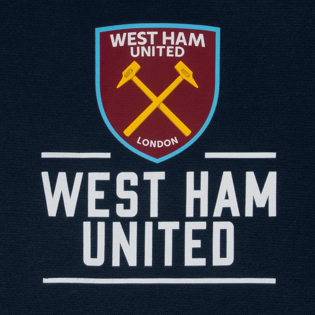 West Ham United FC Мужская флисовая толстовка с капюшоном на молнии