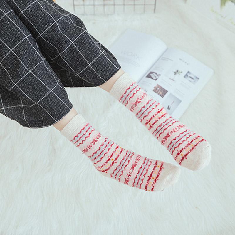 Женские носки, толстые носки из шерсти ангольского кролика, мериносовой шерсти, женские зимние носки, носки Christma, Calcetines