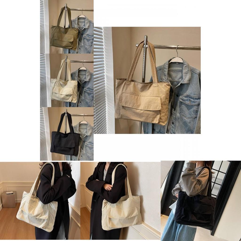 Chic Lightweight Tote Bag With Water-resistant Fabric Ideal For Autumn And Winter