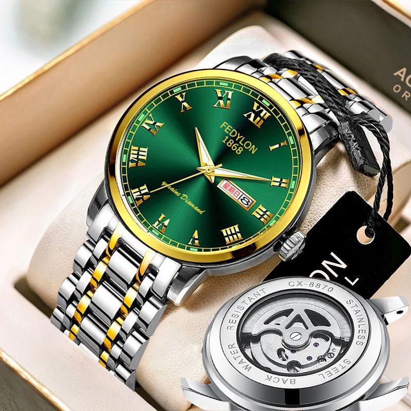 Новые мужские часы полностью автоматические немеханические часы с календарем и турбийоном водонепроницаемые светящиеся модные студенческие мужские часы