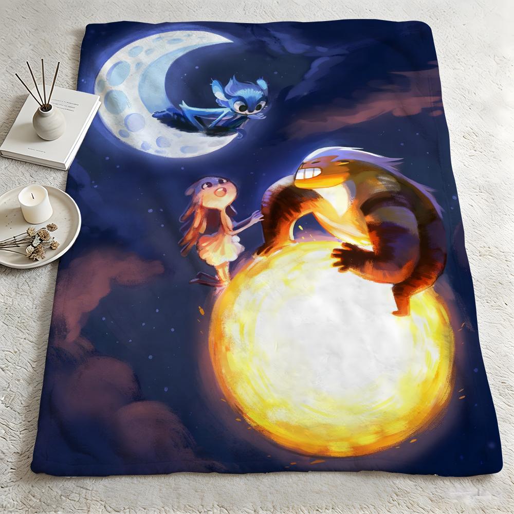 movie MMune Guardian of the Moonn Throw Warm Soft Flannel Blanket Multiuse for Sofa Bed Camping Travel Nap