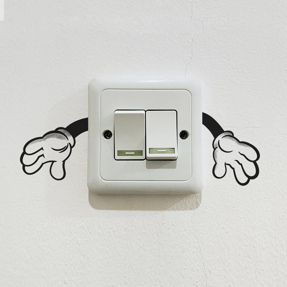 Креативные и простые наклейки для декора выключателей на стене для гостиной и кабинета