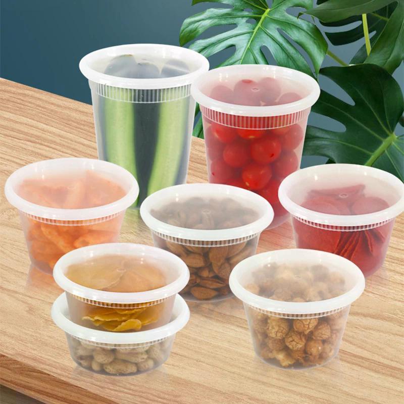 10 covered food storage boxes, microwave safe, meal preparation, ready to eat takeout food packaging containers
