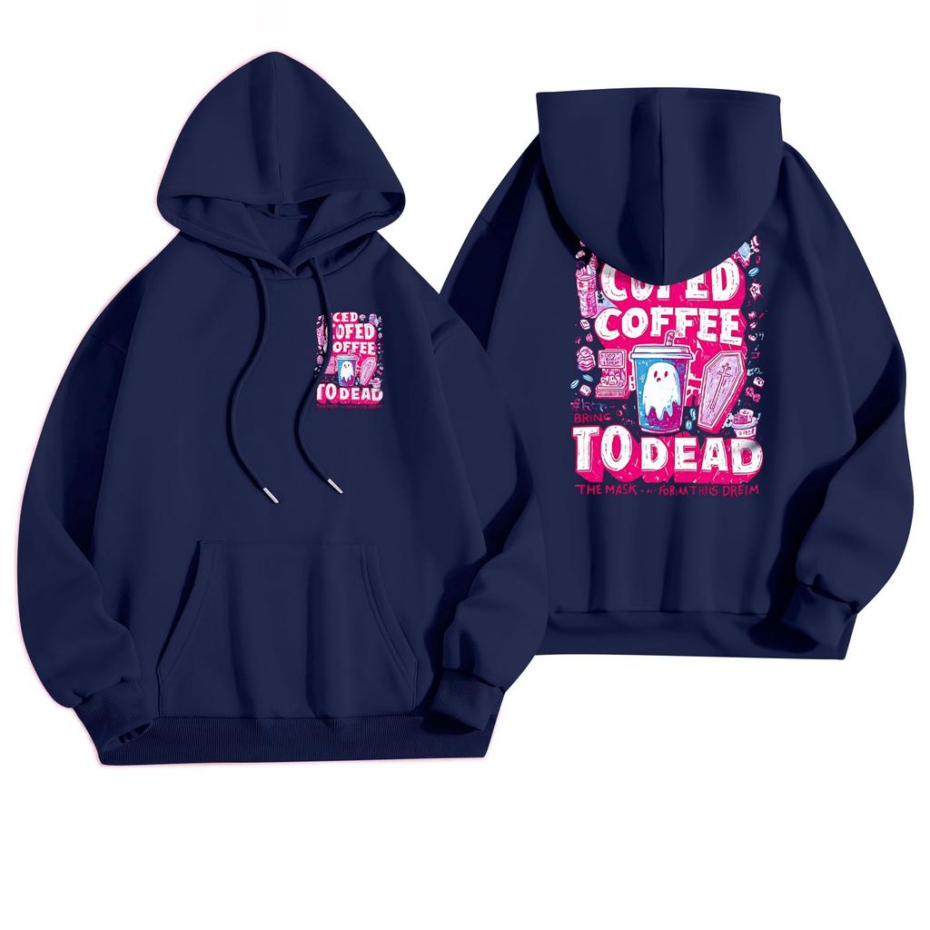 Женская повседневная модная толстовка с капюшоном и карманами с принтом на Хэллоуин