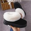 Faux Fur Women Snow Boots 2024 Winter Fashion Suede Thicked Plush Ankle Boots Woman Outdoor Non-Slip Warm Cotton-Padded Shoes