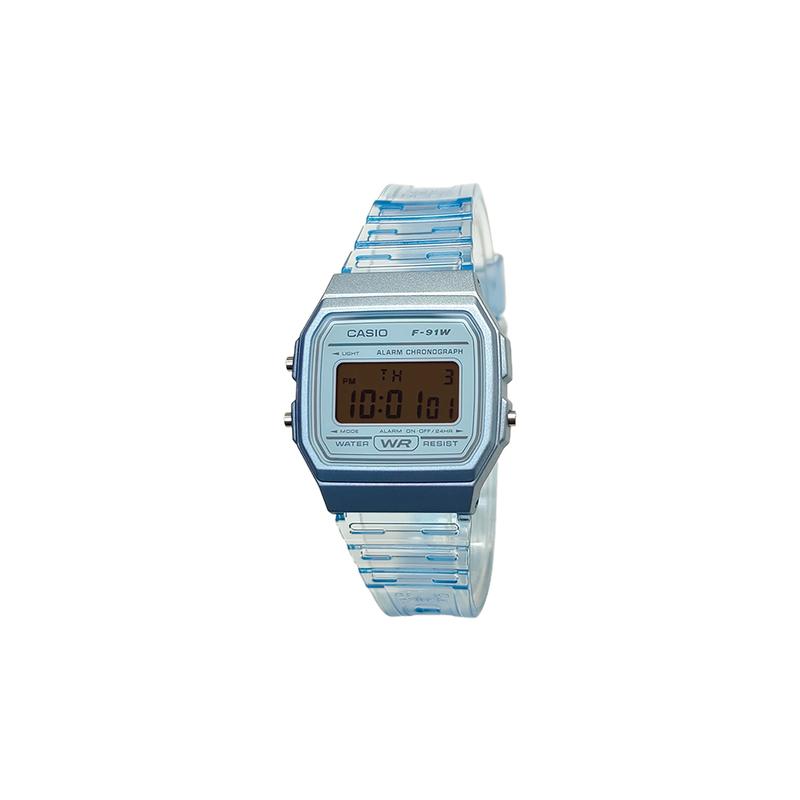 Casio Кастомизированные часы модифицированная серия розовое зеркало синий полимерный корпус 200 метров водонепроницаемость F-91WS-2 модифицированные-Ледяной Синий F-91WS-LanSeBiaoPanHeSeBiaoJing