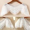 Pure Color Lace Shawl Lace Blouse Shoulders Scarf Female Fake Collar Cape  Spring Autumn