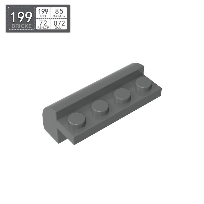 Изогнутый кирпичик 4x2x1, совместимый с LEGO 6081 — Идеально подходит для проектов MOC и DIY-строительства.