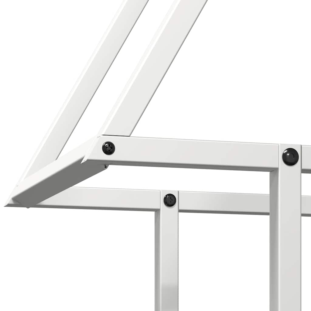 Firewood Rack White 50 x 25 x 60 cm Cold Rolled Steel