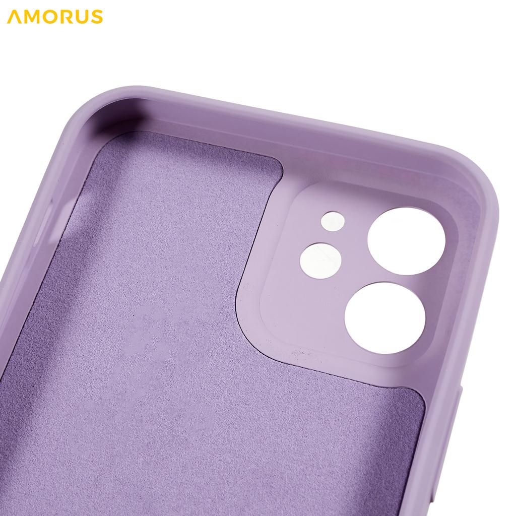 For iPhone 12 Case Precise Cutouts TPU Fiber Lining Shockproof Phone Cover