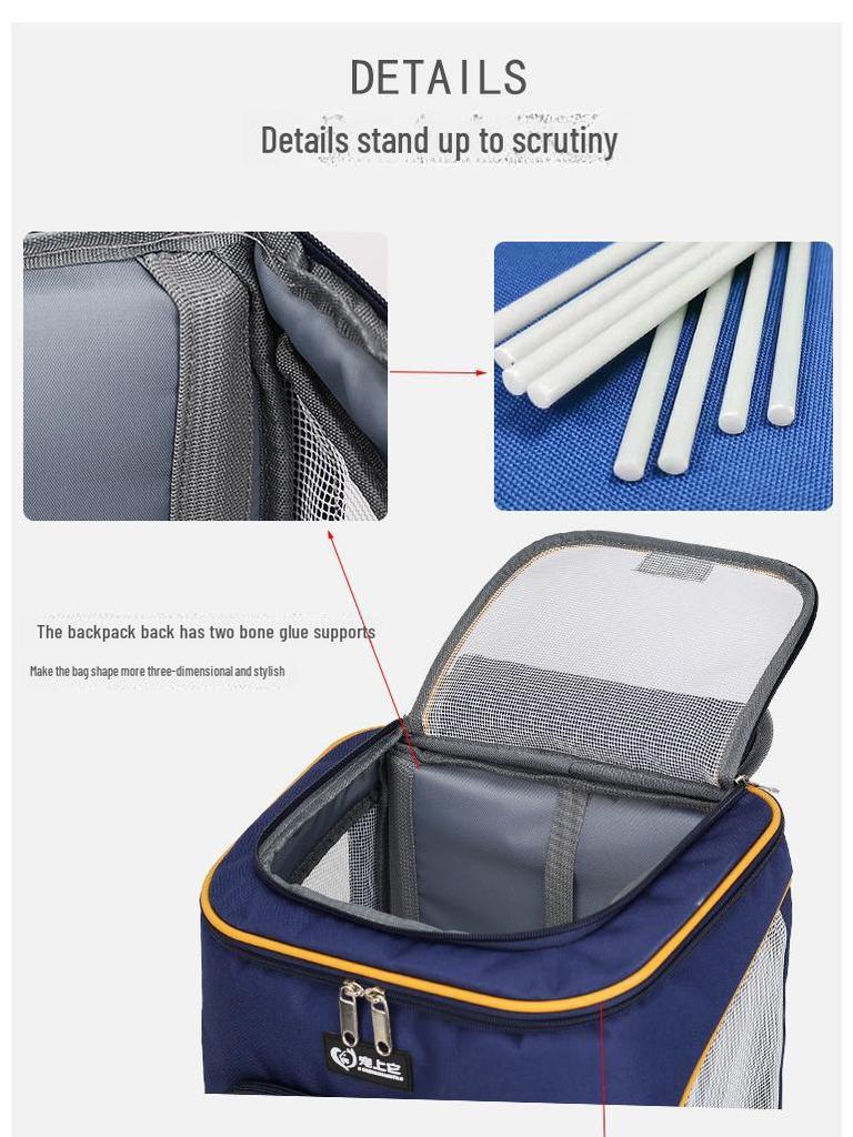 Дышащий рюкзак для домашних животных с двумя плечами - большая вместительная сумка из ткани Оксфорд для кошек и собак